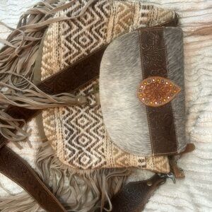 Myra Bag Tan and Brown Boho Crossbody